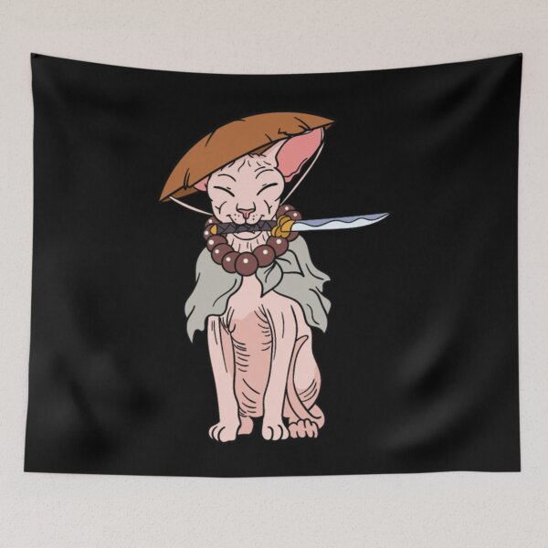 Item preview, Sphynx Cat Cats Samurai Ninja Japan designed and sold by jackienorfolkal.