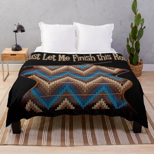 Item preview, Funny Knitting Shirt, Just Let Me Finish This Row designed and sold by Paula Helit.