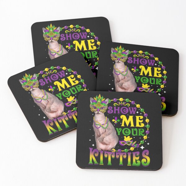 Item preview, Gatitos Lindo Mardi Gras Sphynx Cat designed and sold by jackienorfolkal.