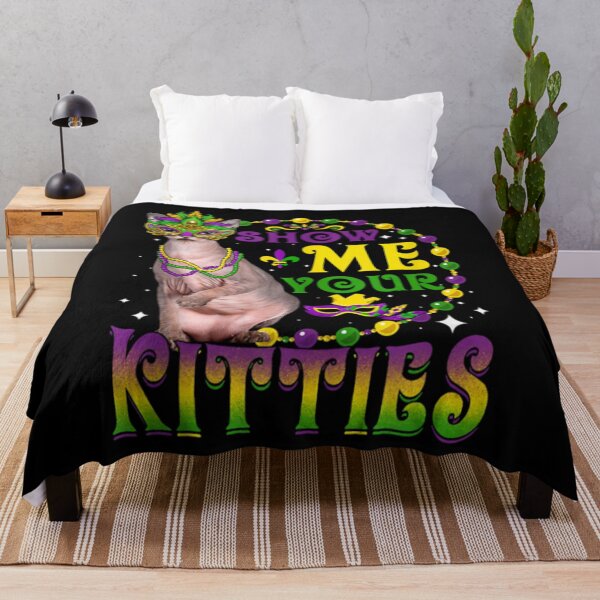 Item preview, Gatitos Lindo Mardi Gras Sphynx Cat designed and sold by jackienorfolkal.