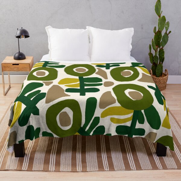 Item preview, Cute Modern Abstract Scandinavian Floral Pattern in Gradient Green designed and sold by Deutschic.