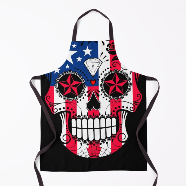 Item preview, Sugar Skull with Roses and Flag of United States designed and sold by JeffBartels.