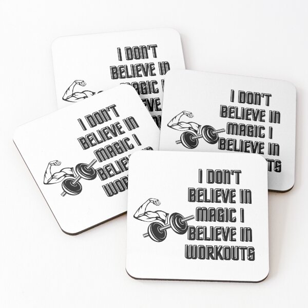 Item preview,  I Don't Believe in Magic I Believe in Workouts , Funny gym, workout, exercise designed and sold by Alexa5454.