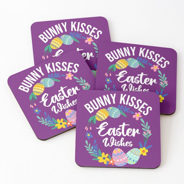 Item preview, Bunny Kisses and Easter Wishes, Easter Eggs Postcards and stickers Gift for Mom and Dad, Spring Celebration Quotes designed and sold by Eddyed.