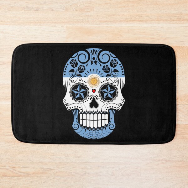 Item preview, Sugar Skull with Roses and Flag of Argentina designed and sold by JeffBartels.