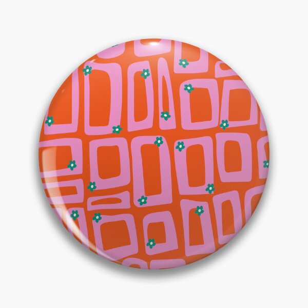 Item preview, Groovy retro rectangles and cute flowers  designed and sold by lucybrownlane.