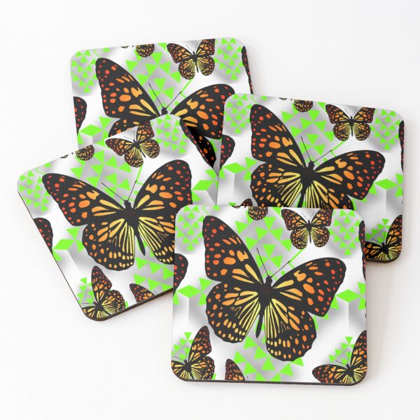 Item preview, White / Lime Green / Fire Color  Native Butterfly Design  designed and sold by JMWCD.