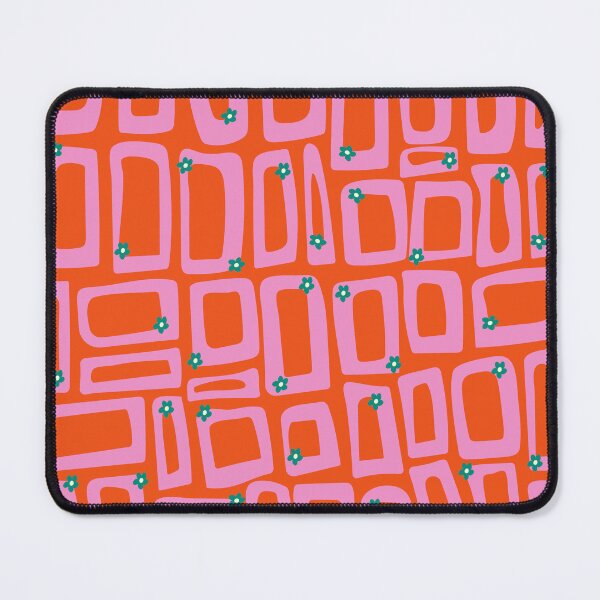 Item preview, Groovy retro rectangles and cute flowers designed and sold by lucybrownlane.