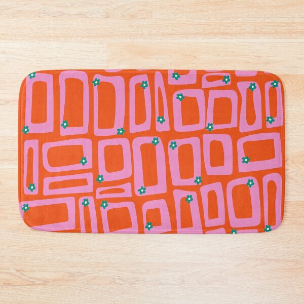 Item preview, Groovy retro rectangles and cute flowers  designed and sold by lucybrownlane.