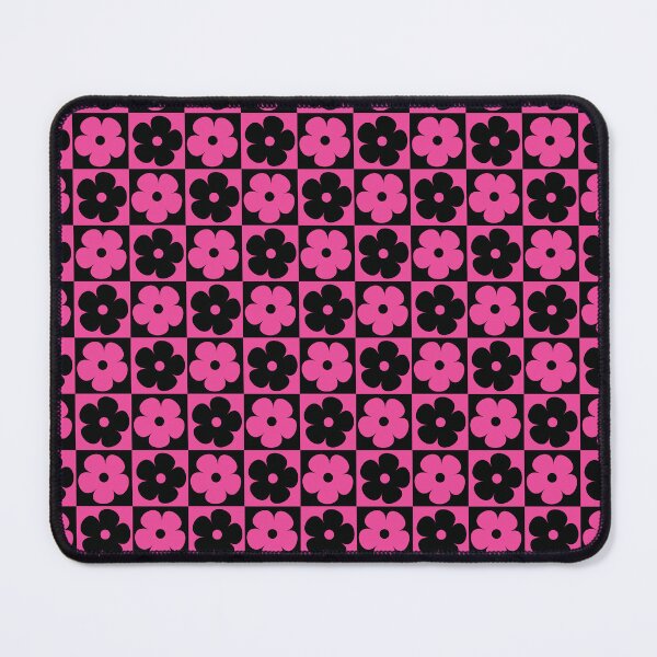 Item preview, Retro 90s Hot Pink Flower Checker designed and sold by ind3finite.