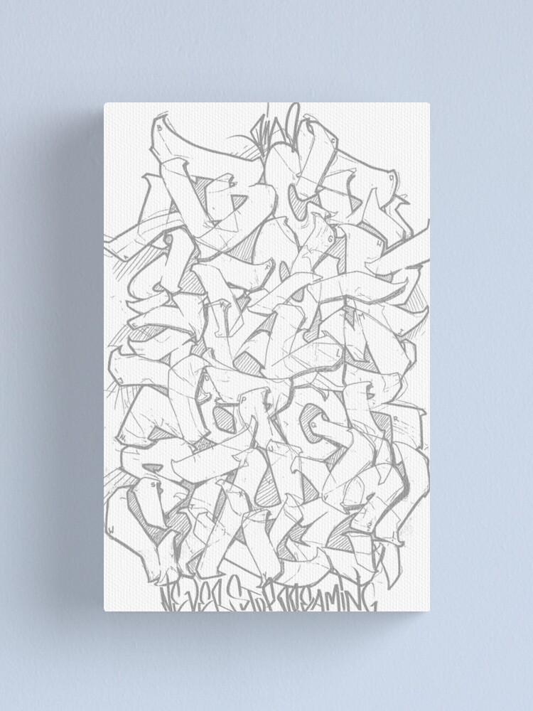 Blue Guitar Graffiti Art – Urban Music Wall Print – Digital