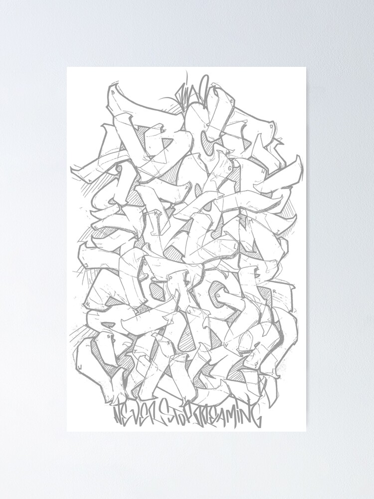 趣味 Graffiti alphabet zzzany13 “Straight Alphabet” My artwork for collaboration