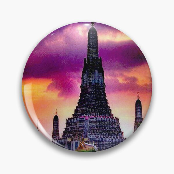 Artikelvorschau, THAILAND: Vintage Bangkok Wat Arun Tempel der Morgenröte Druck entworfen und verkauft von posterbobs.