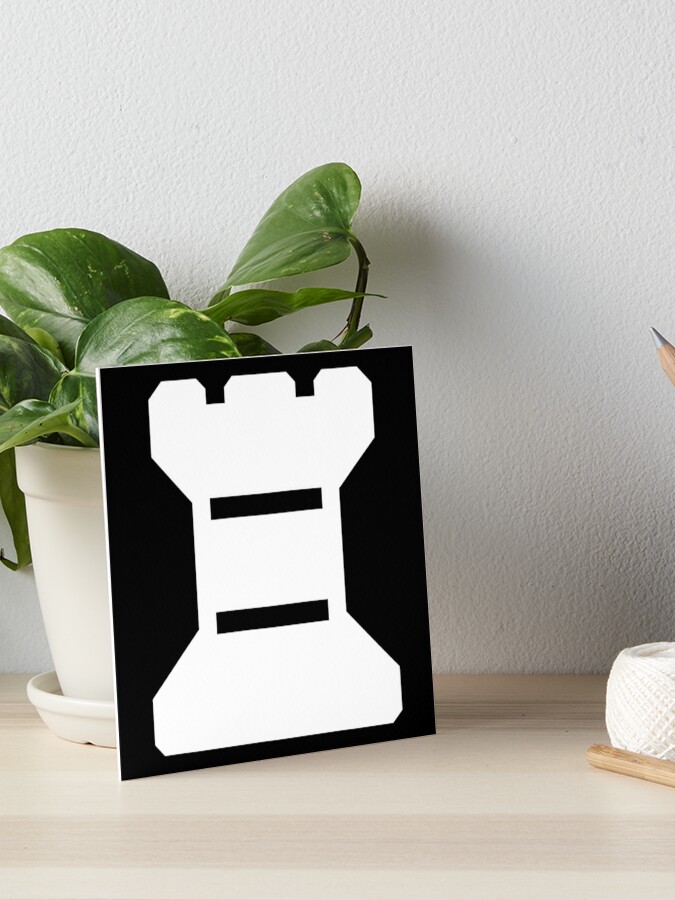 Chess Piece White Rook Chess Club Rook White Chess Castle Sticker for Sale  by Minnesnowta