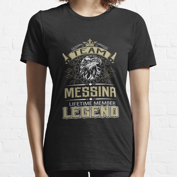 Messina Surname Funny Team Family Last Name Messina V-Neck T-Shirt