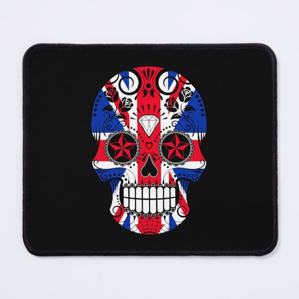 Item preview, Sugar Skull with Roses and Union Jack designed and sold by JeffBartels.