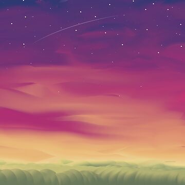Artwork thumbnail, Sunset Minimalist Smudge Art by BlazeraptorGirl