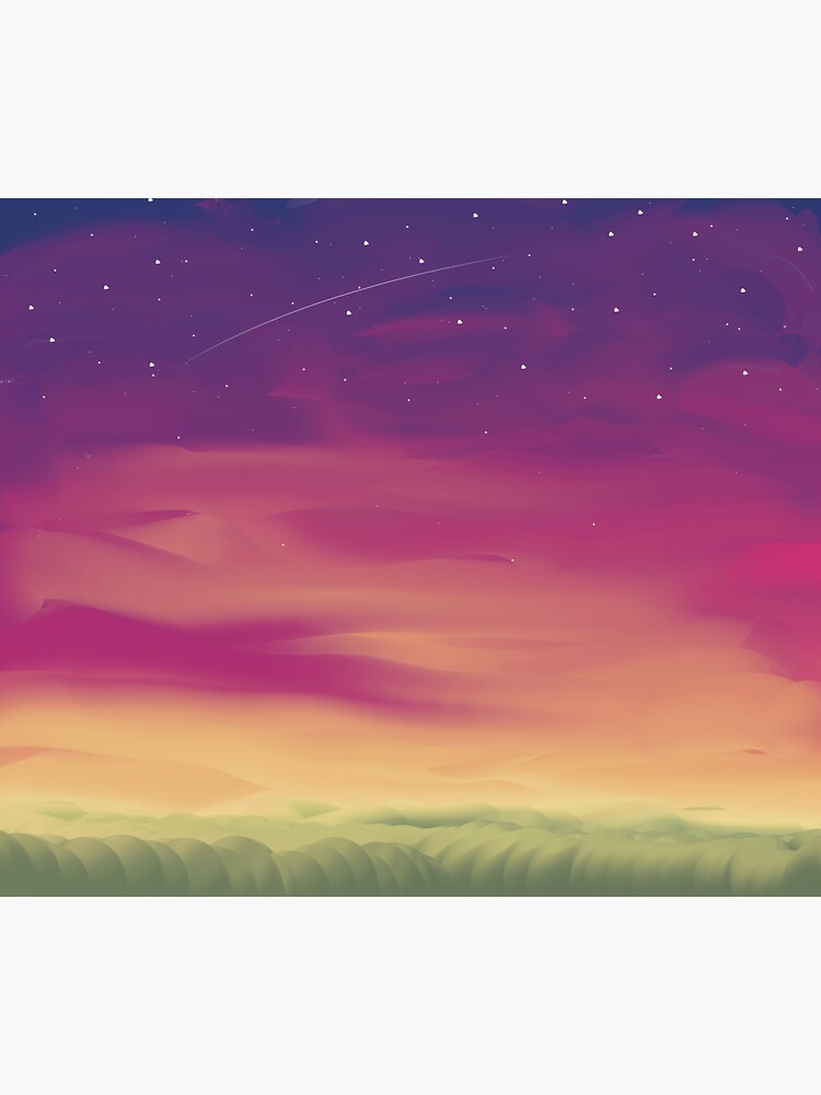 Thumbnail 3 of 3, Sticker, Sunset Minimalist Smudge Art designed and sold by BlazeraptorGirl.