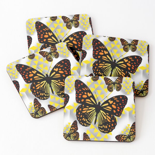 Item preview, White /Golden Yellow / Fire Color  Native Butterfly Design  designed and sold by JMWCD.