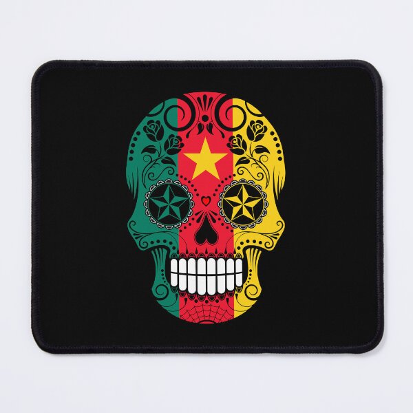 Item preview, Sugar Skull with Roses and Flag of Cameroon designed and sold by JeffBartels.