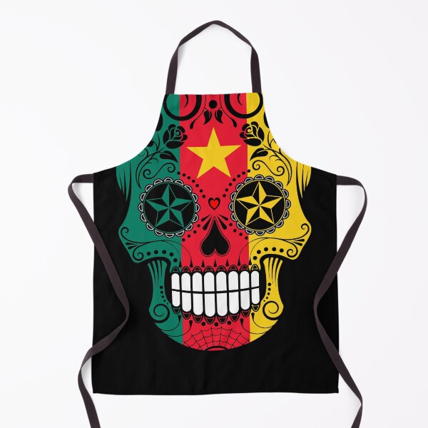Item preview, Sugar Skull with Roses and Flag of Cameroon designed and sold by JeffBartels.
