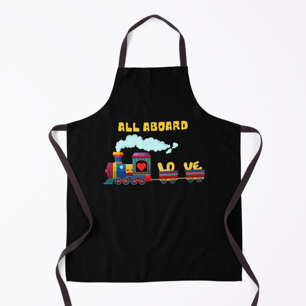 Item preview, All Aboard Multi Color Retro Love Train Yellow and Black Letters Graphic designed and sold by podguy.
