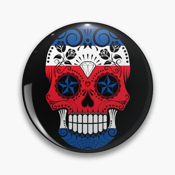 Item preview, Sugar Skull with Roses and Flag of Costa Rica designed and sold by JeffBartels.