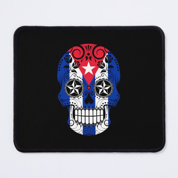 Item preview, Sugar Skull with Roses and Flag of Cuba designed and sold by JeffBartels.