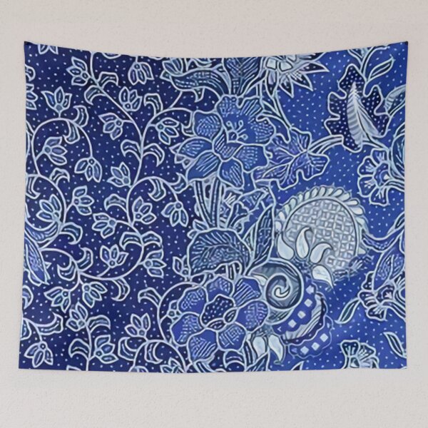 Item preview, Blue Flower Batik designed and sold by Margarita Luckey.