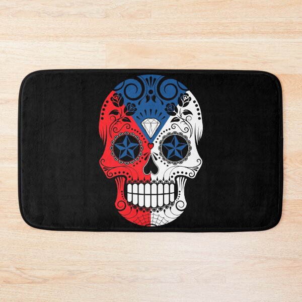 Item preview, Sugar Skull with Roses and Flag of Czech Republic designed and sold by JeffBartels.