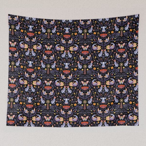Item preview, Purple Scandinavian Garden designed and sold by Unalomedesigns.