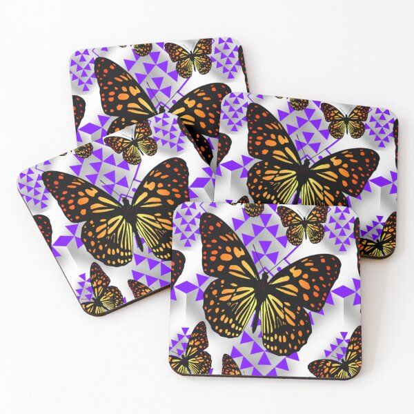 Item preview, White / Purple  / Fire Color  Native Butterfly Design  designed and sold by JMWCD.