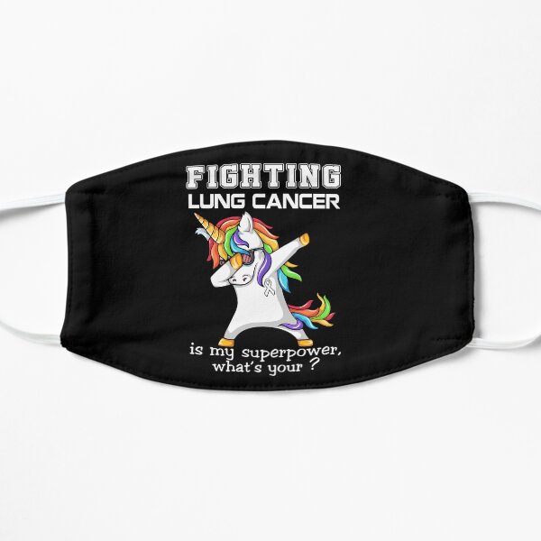 Unicorn Fighting Lung Cancer Is My Superpower Flat Mask