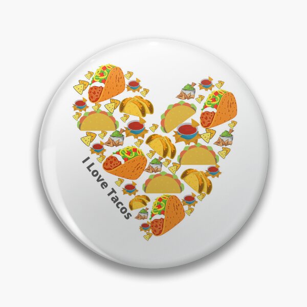 Item preview, Taco Love-A Big Heart filled with tacos, chips, guacamole and salsa.  designed and sold by TracyDDigitals.