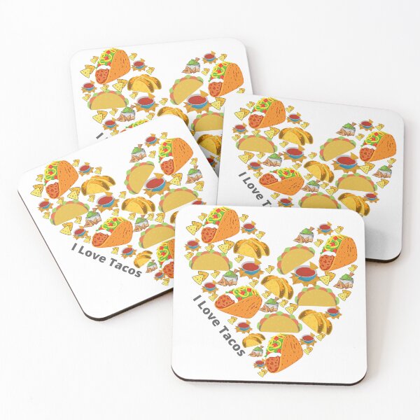 Item preview, Taco Love-A Big Heart filled with tacos, chips, guacamole and salsa.  designed and sold by TracyDDigitals.