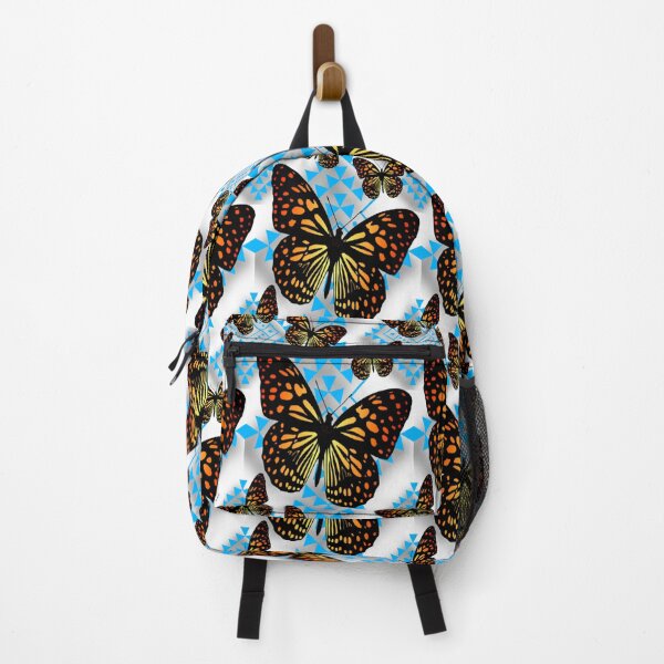Item preview, White / Light Blue / Fire Color Native Butterfly Design designed and sold by JMWCD.