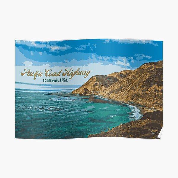"Pacific Coast Highway, California" Poster for Sale by GestaltImagery