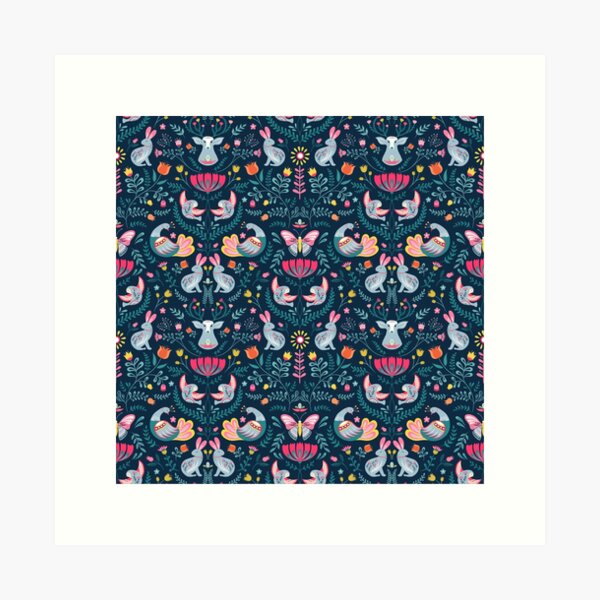 Item preview, Scandinavian Folk art designed and sold by Unalomedesigns.
