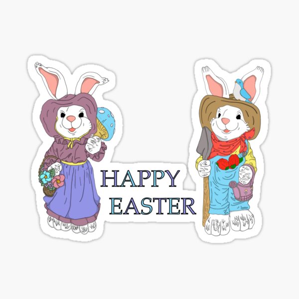 Item preview, Happy Easter - Bunnies designed and sold by BubbleDesigns4U.