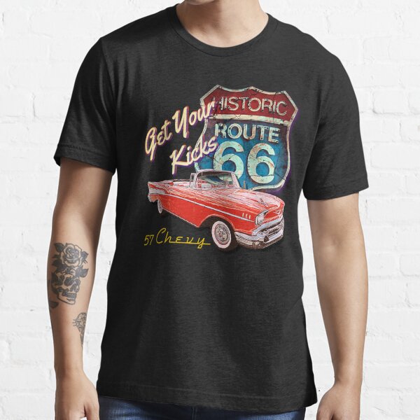 1957 Chevy Bel Air Vintage Retro Classic Car Street Hot Rod Antique Route 66 Design Essential T-Shirt