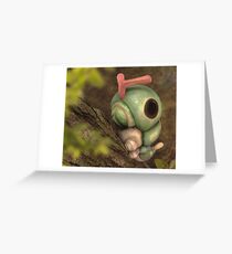 Caterpie on a tree Greeting Card