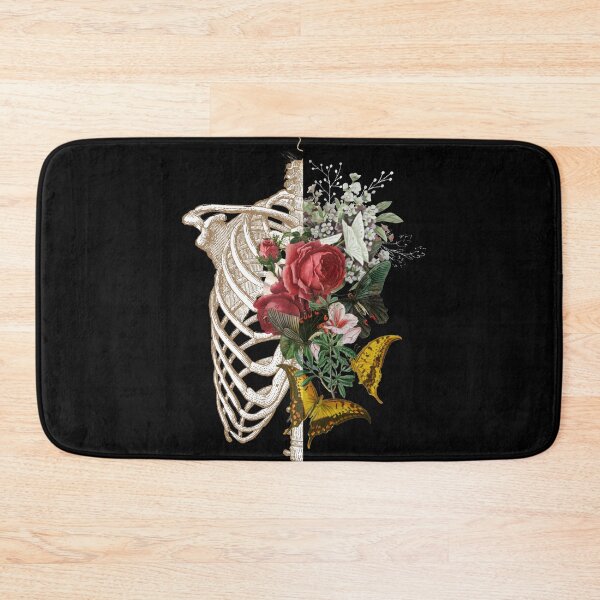 Item preview, Vintage Floral Skeleton Ribcage designed and sold by TheBrotherHouse.