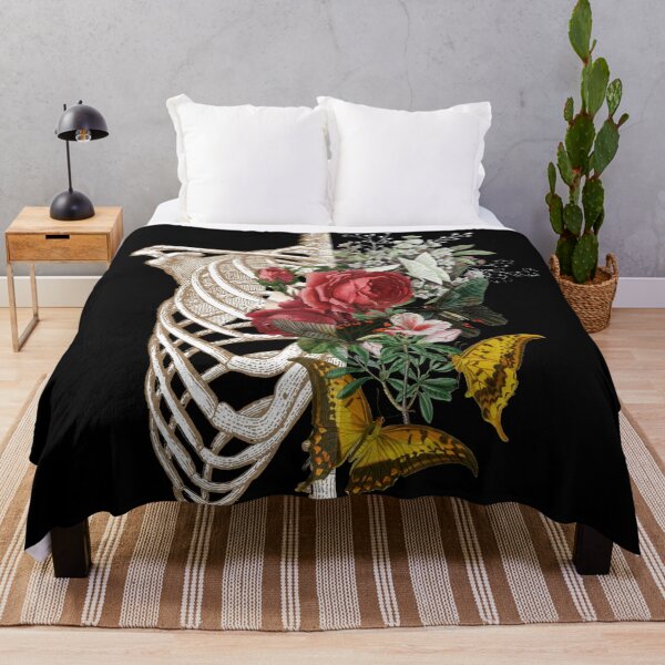 Item preview, Vintage Floral Skeleton Ribcage designed and sold by TheBrotherHouse.