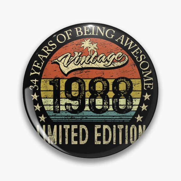 Item preview, 34th Birthday Gifts Vintage 1988 34 Year Old Gift Men Women designed and sold by MaryBeth34.