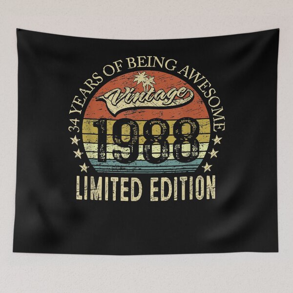 Item preview, 34th Birthday Gifts Vintage 1988 34 Year Old Gift Men Women designed and sold by MaryBeth34.