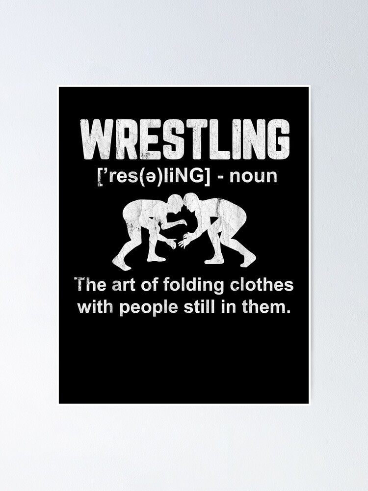 "Wrestling Definition, Vintage Wrestling Wrestle Men, Basic Novelty