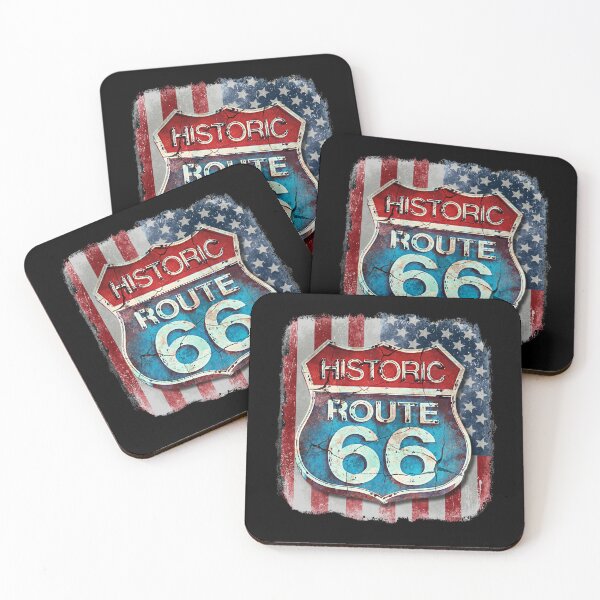Item preview, Get your kicks on Route 66 sign with the American flag. designed and sold by AGED Limited.