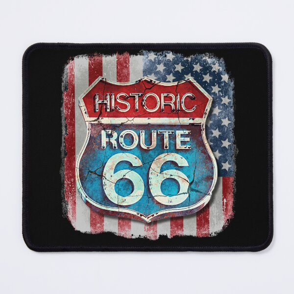 Item preview, Get your kicks on Route 66 sign with the American flag. designed and sold by AGED Limited.