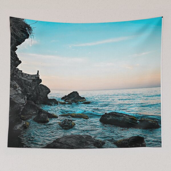 Item preview,  rocky blue ocean beach water  designed and sold by anisbbmbrush.