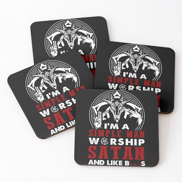 Item preview, I'm a simple man worship satan and like boos designed and sold by JoyceGray.